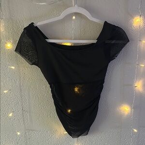 Black Mesh Top